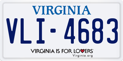 VA license plate VLI4683