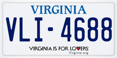 VA license plate VLI4688