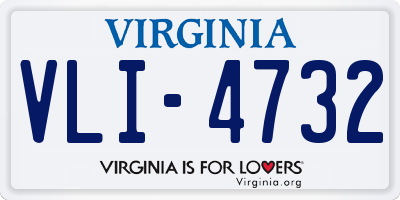VA license plate VLI4732