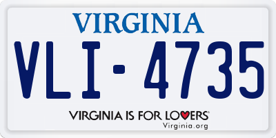 VA license plate VLI4735