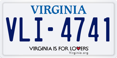 VA license plate VLI4741