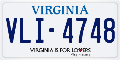 VA license plate VLI4748