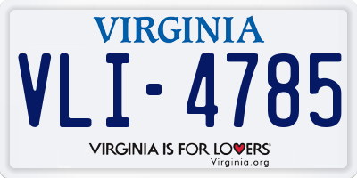 VA license plate VLI4785