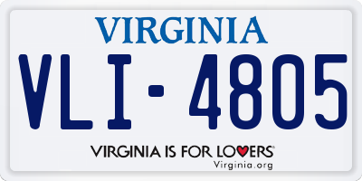 VA license plate VLI4805