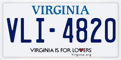 VA license plate VLI4820