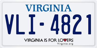 VA license plate VLI4821