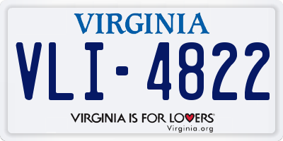 VA license plate VLI4822