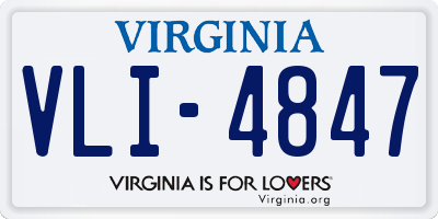 VA license plate VLI4847