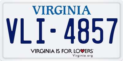 VA license plate VLI4857