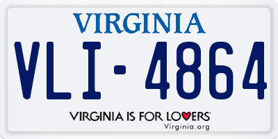 VA license plate VLI4864
