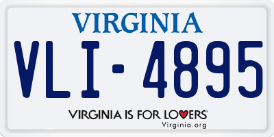 VA license plate VLI4895