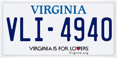 VA license plate VLI4940