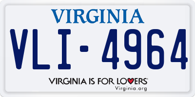 VA license plate VLI4964