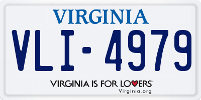 VA license plate VLI4979