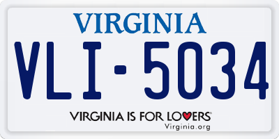 VA license plate VLI5034