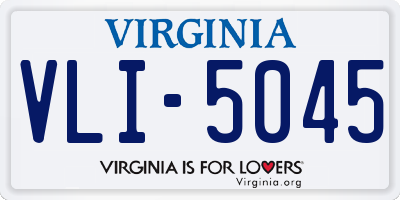 VA license plate VLI5045