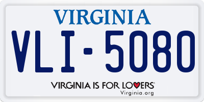 VA license plate VLI5080