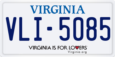 VA license plate VLI5085