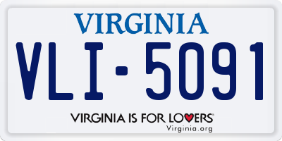 VA license plate VLI5091
