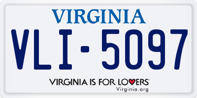 VA license plate VLI5097