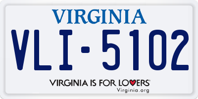 VA license plate VLI5102