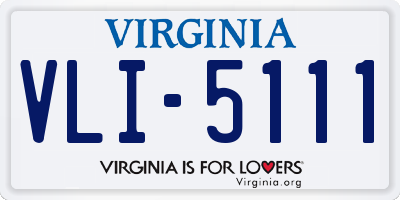 VA license plate VLI5111