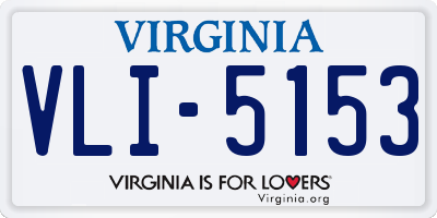 VA license plate VLI5153