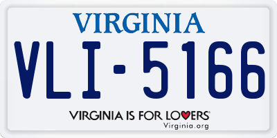 VA license plate VLI5166