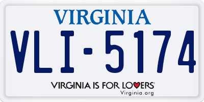 VA license plate VLI5174