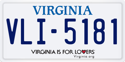 VA license plate VLI5181