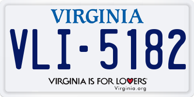 VA license plate VLI5182