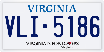 VA license plate VLI5186