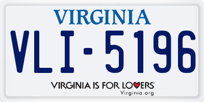 VA license plate VLI5196