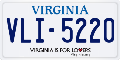 VA license plate VLI5220