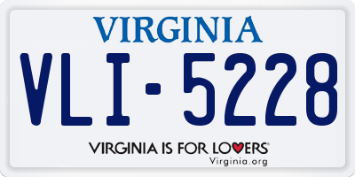 VA license plate VLI5228