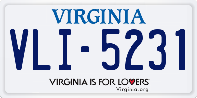 VA license plate VLI5231