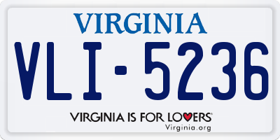 VA license plate VLI5236