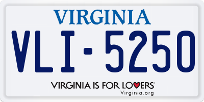 VA license plate VLI5250