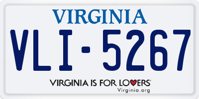 VA license plate VLI5267