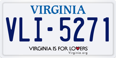 VA license plate VLI5271