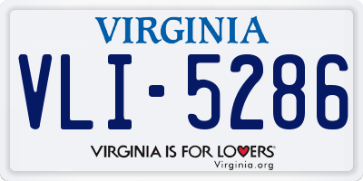 VA license plate VLI5286