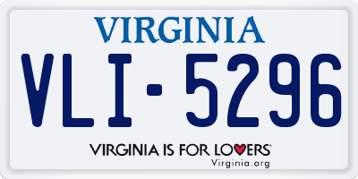 VA license plate VLI5296