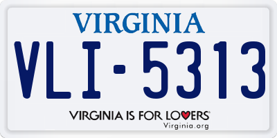 VA license plate VLI5313