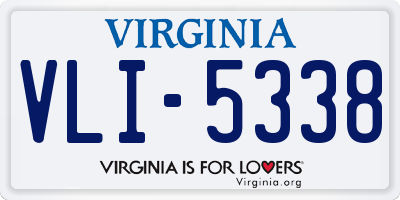 VA license plate VLI5338