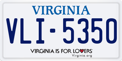 VA license plate VLI5350