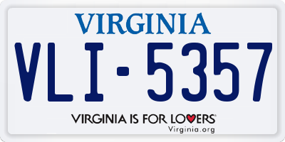 VA license plate VLI5357