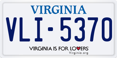 VA license plate VLI5370