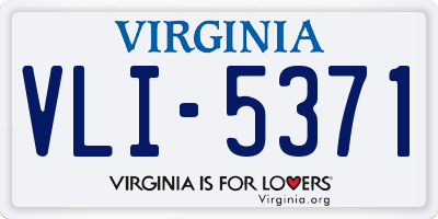 VA license plate VLI5371