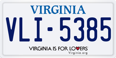 VA license plate VLI5385