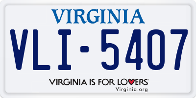 VA license plate VLI5407